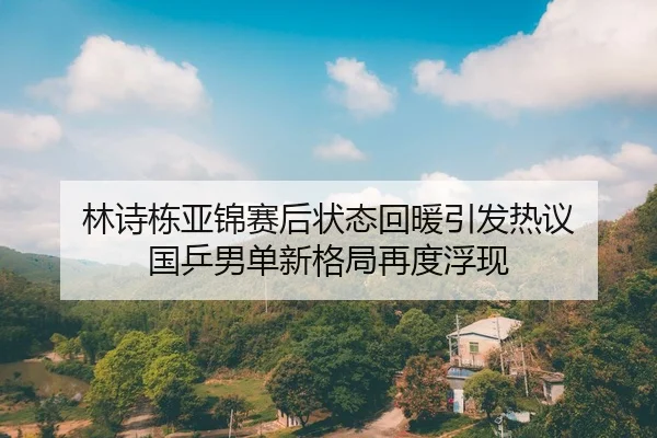 林诗栋亚锦赛后状态回暖引发热议 国乒男单新格局再度浮现